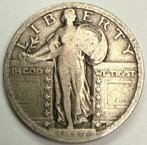 1917-P Type 2 Standing Liberty Silver Quarter Dollar