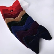 Oversized Velvet Bow Tie Men Big Bowtie Wedding Groom Party Formal