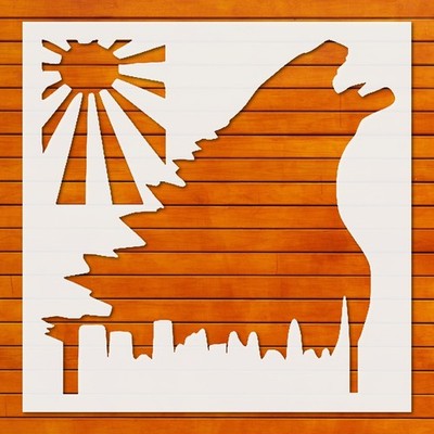 Reusable Godzilla Stencil Template for Wall Art & DIY Crafts - StencilAir
