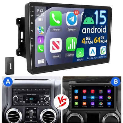 DAB+ 4+64GB Apple CarPlay Android Autoradio Für Jeep Wrangler Chrysler Dodge Ram