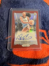 2024 Panini WNBA Prizm Dana Evans Throwback Signatures Red Prizm Numbered /99