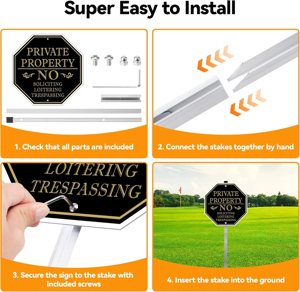 Знаки отсутствия вторжения частная собственность, знак отсутствия запроса для дома, 10 X 10 Inc - Изображение 3 из 4