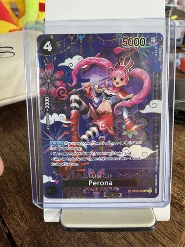 Perona OP06-093 OP14 SP Alternate Art Azure Sea's Seven One Piece Card English