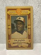 1982 Perma-Graphics Super Star Gold Credit Card - TIM RAINES