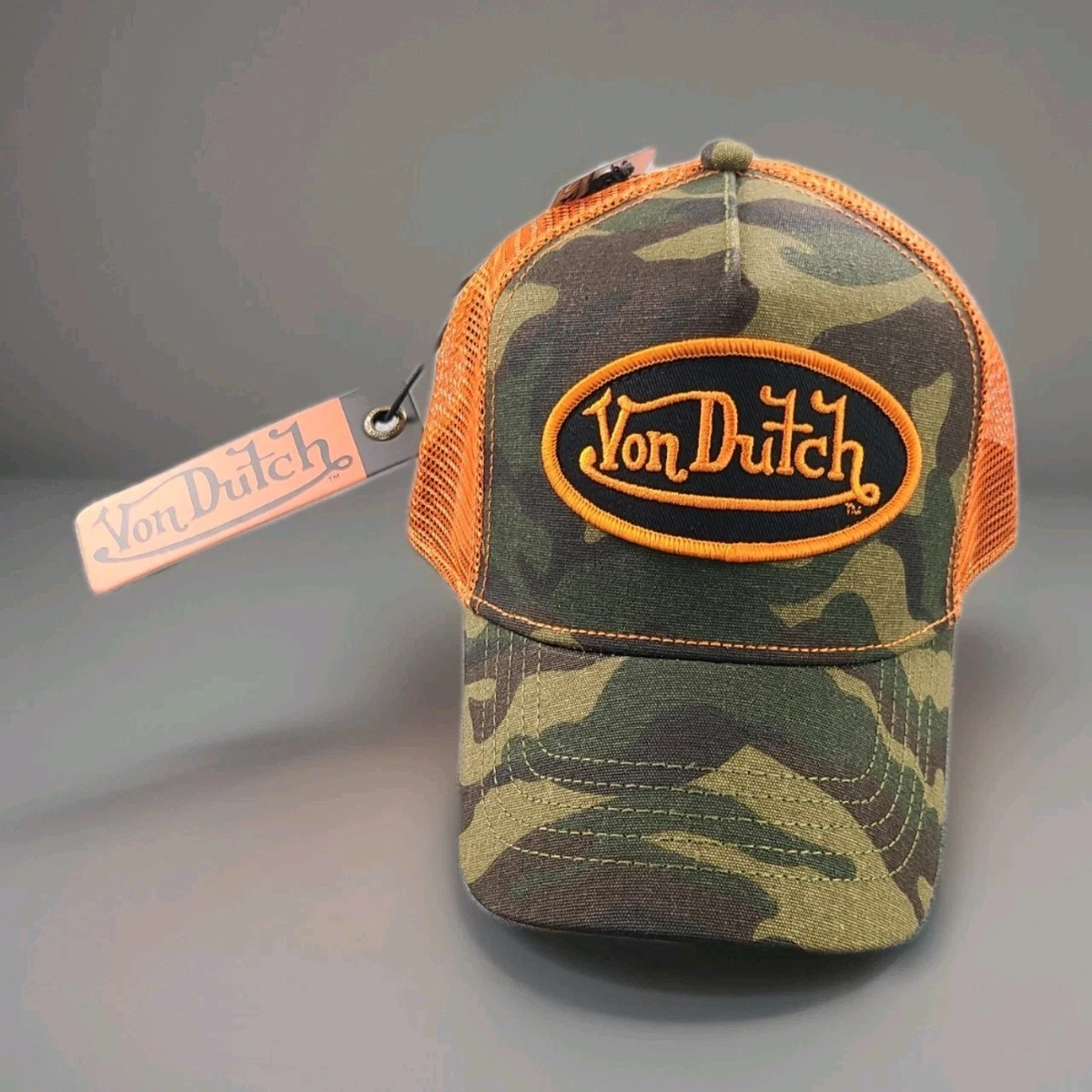 Von Dutch Exclusive Orange Camo Trucker Hat Chris Brown Love my von Dutch “Chris brown” hat ? : r/whatnotapp main image 4