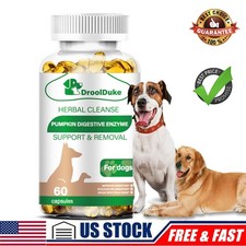 60 Caps Dog Probiotics Digestive Enzymes Supplement for Constipation, Gut Health
