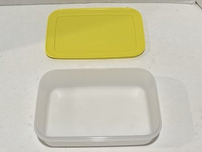 New Tupperware Freezer Mates II Rectangle Container 4 1/4 Cup Low Shallow Green 