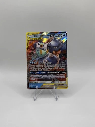 Blastoise & Piplup GX Ultra Rare Pokemon SM - Cosmic Eclipse 38/236 NM