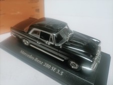 Minichamps 1:43 Mercedes Benz 280SE 3.5 1970 Black Luxury Sedan Model