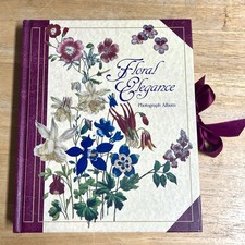Vintage Victorian Style Floral Elegance Hard Cover Botanical Photo Album