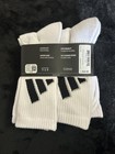 Adidas Cushioned 6-Pair Crew Socks Men White Size 6-12