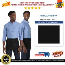 Port Authority A702 Unisex Adults Easy Care Waist Apron With Stain Release