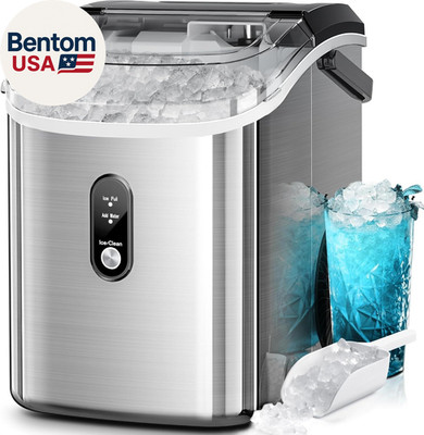 Nugget Ice Makers Countertop,35Lbs/24H,Portable Sonic Ice Machine with Self-Clea