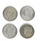 1898 1899-O 1900-O 1921 P Morgan Silver Dollar Lot of 4 90% Silver 3.09 Troy