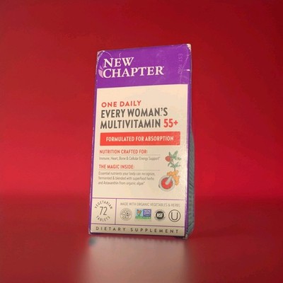 NEW CHAPTER EVERY Women's MULTIVITAMIN 55+ 72 Pills Discounted New Sale Healing
