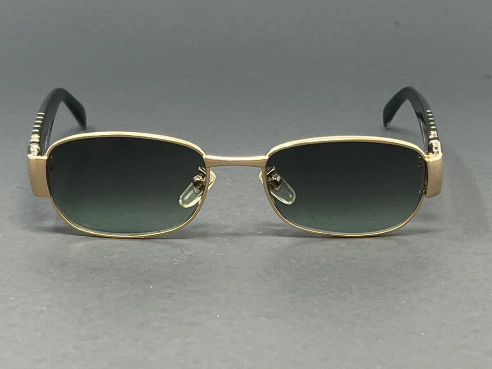 Vintage Gianni Versace Sunglasses X75-030/481 Gold Green Unisex Metal Medusa - Image 2 of 4