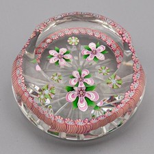 Perthshire Paperweight 1985B Pink Primroses Millefiori - FREE USA SHIPPING