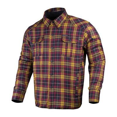 Mens Biker Motorcycle Cotton Shirt Lumberjack Made with Kevlar CE ...