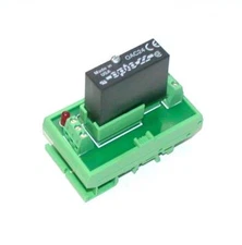 OPTO 22  OAC24  SOLID STATE RELAY W/PHOENIX CONTACT DIN MOUNT OUTPUT MODULE