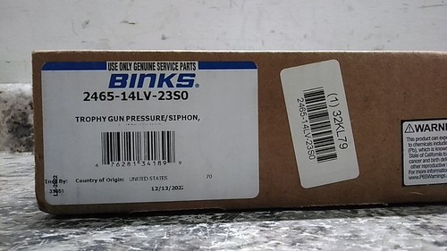 Binks 2465-14LV-23S0 8 bis 12 Zoll Mustergröße konventionelle Sprühpistole (D) - Bild 2 von 12