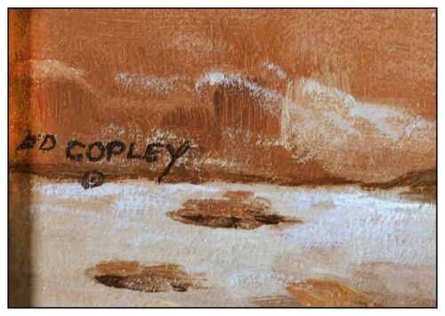 Pintura al óleo original de Ed Copley a bordo figurativa femenina firmada enmarcada obra de arte - Imagen 3 de 5