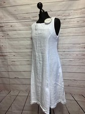 COSMO ITALIAN LINEN SLEEVELESS MINI DRESS WITH RAW HEM 9A656