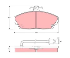 Brake Pad Set, Disc Brake TRW GDB479 for Rover 800