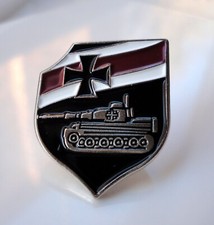 Pre-Owned German Heavy Tank Tiger Shield pin badge Panzer Division Wehrmacht #2