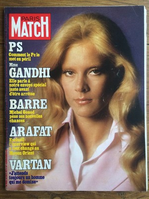Paris Spiel vom 14. Oktober 1977 Sylvie Vartan Gandhi Arafat Depardieu König Farouk