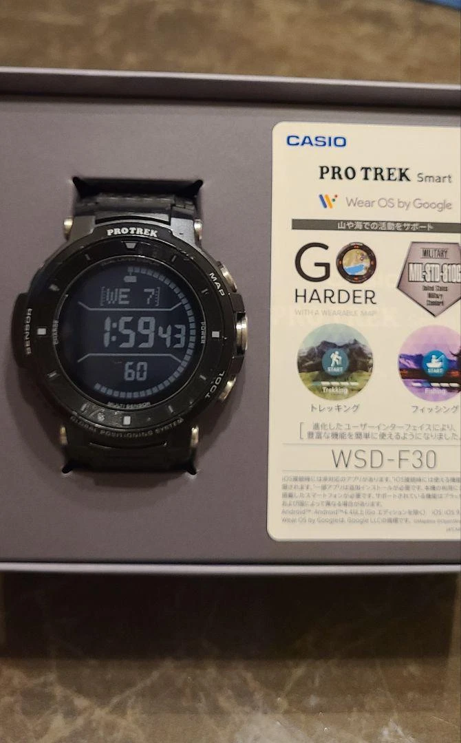 CASIO Protrek Smart WSD-F30-BK Smart Watch Digital Round Watch Pro