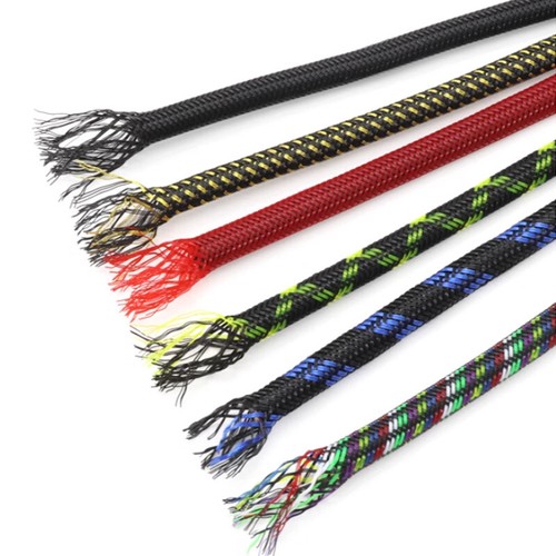 3mm ~ 16mm Color PET Expandable Braided Wire Sleeving Cable 3 Weave High Densely - Picture 3 of 24
