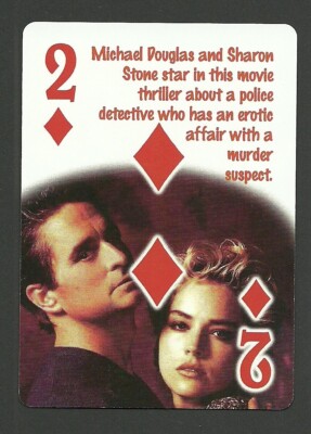 Basic Instinct Michael Douglas Sharon Stone Neat Playing Card #2Y9