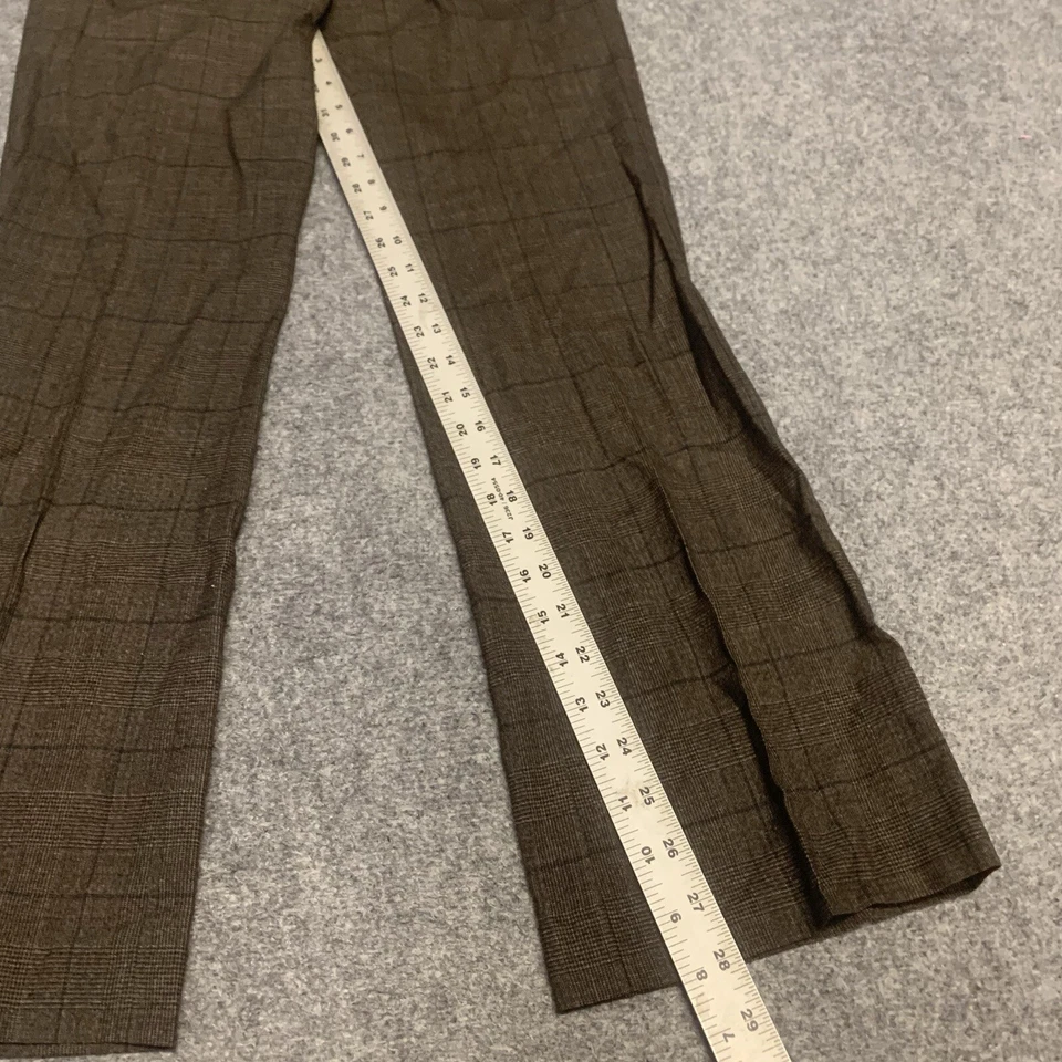 Brooks Brothers Loro Piana Mooving Brown Plaid Wool Dress Pants Sz 0  $649 - Image 4 of 4