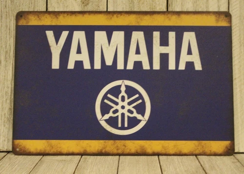 Yamaha Tin Metal Sign Motorcycles Biker Vintage Rustic Style Garage Man Cave