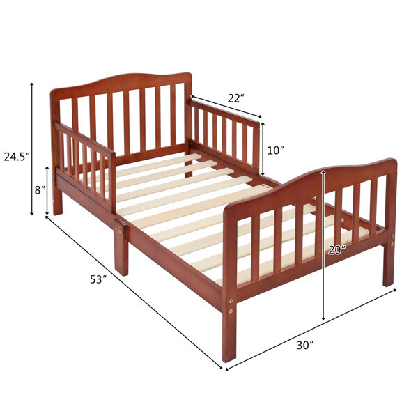 Wooden Baby Toddler Bed Children Bedroom Furniture with Safety