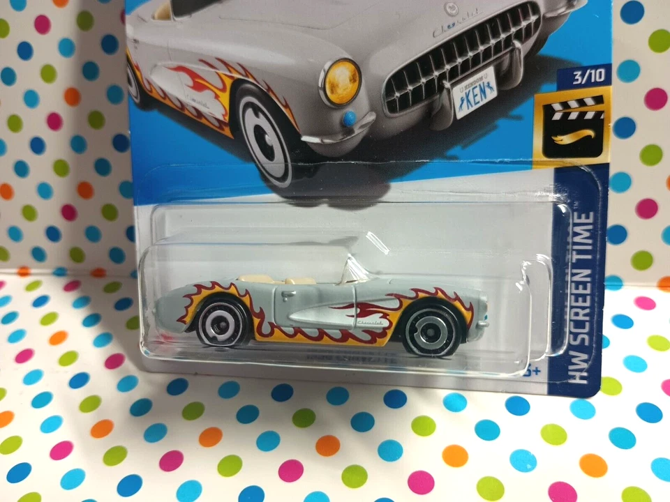 HOT WHEELS БАРБИ HW ЭКРАННОЕ ВРЕМЯ 1956 КОРВЕТ НОВЫЙ B7 - Изображение 4 из 4