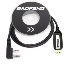 For Baofeng UV-5R BF-888S Radios USB 2 Pins Programing Cable Program Software CD
