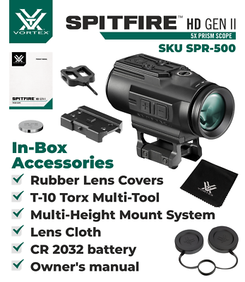Vortex Optics Spitfire HD Gen II 5X Prism Scope BDC4 w/ Free Hat