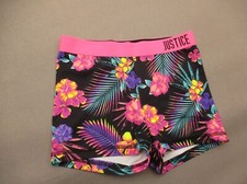 JUSTICE ACTIVE Size 10 Womens Multicolor Stretch Compression Running Shorts 462