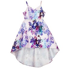 NWT Emily Rose Special Occasion Dress Girls Purple Floral High Low Wedding
