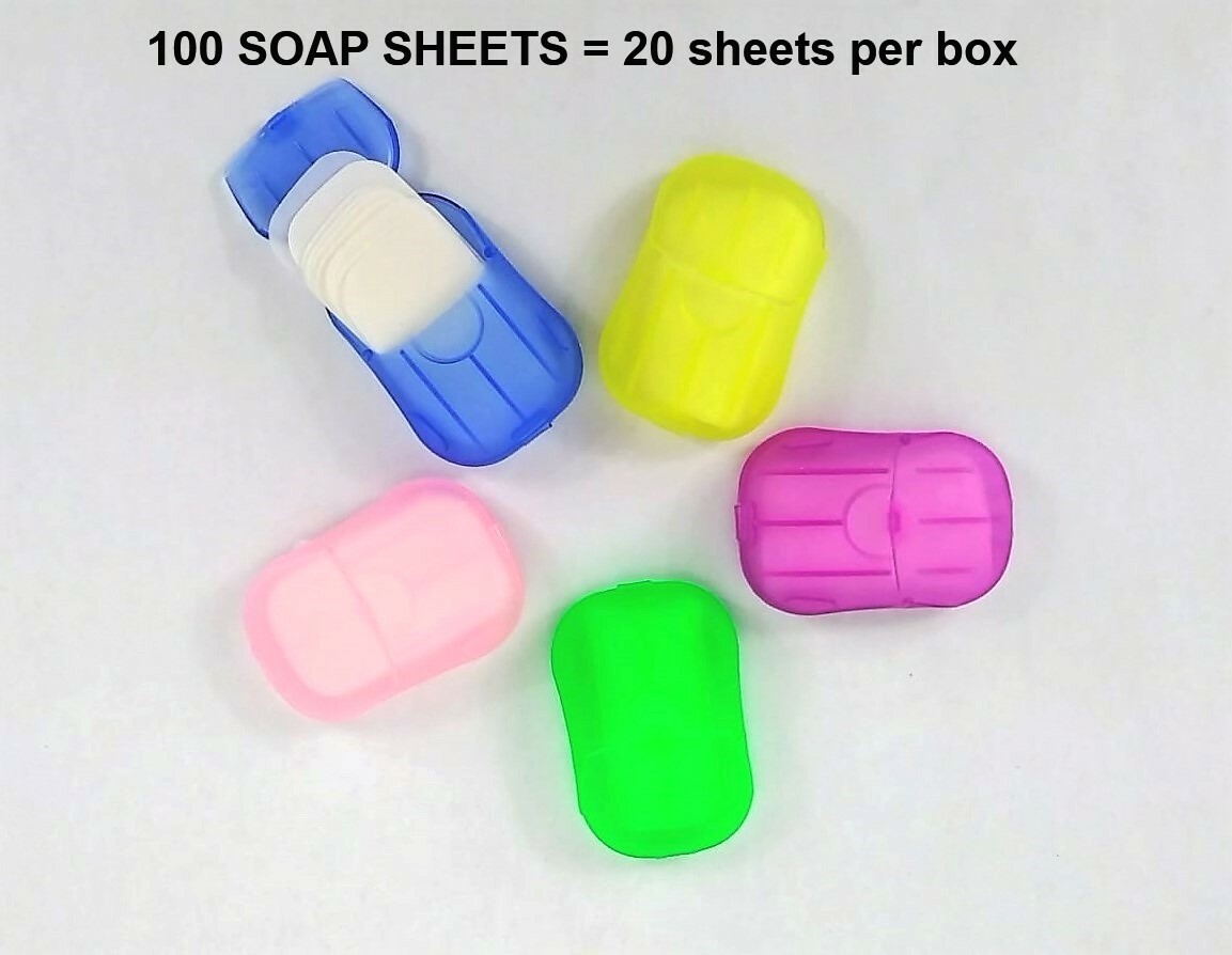JSKWIKE Fogli Di Sapone Portatili - 200 Pezzi Con Scatolina, Per Viaggi E Outdoor