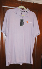 NWT- Travis Mathew Purple Heathered Cotton/Poly Blend Polo Size XL Mono Stratus