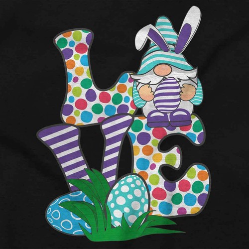 Cute Spring Easter Bunny Gnome Egg Hunt Love Womens Zip Hooded Sweatshirt Hoodie - Picture 2 of 7