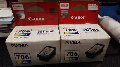2x Canon Pixma 706 Fine Color Patrone nie geöffnet abgelaufen 2016