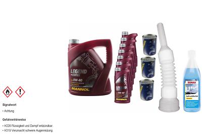 11L MANNOL Motoröl SAE 0W-40 LEGEND+ESTER inkl. Additiv Auslaufschlauch