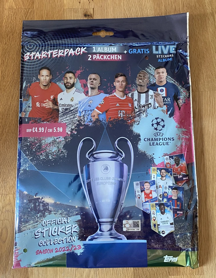 Topps Champions League Stickers 2022/2023 - Starter Pack New & Original Packaging