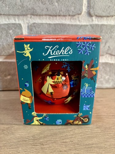 Kiehls x Icinori adorno de Navidad bola roja nuevo en caja Art Deco - Imagen 2 de 5