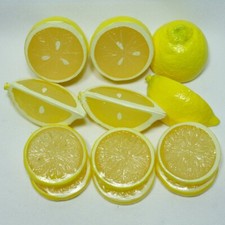 Artificial Lemon Fruit Slices Real Look 3 Styles 12 Piece Assortment 12502025