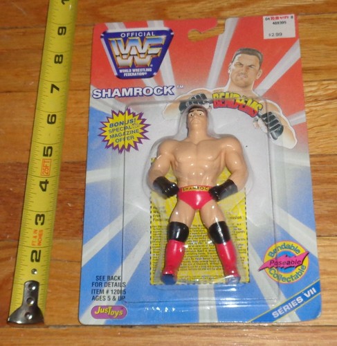 WWF WWE Just Toys Ken Shamrock bendie Bend-ems Wre...
