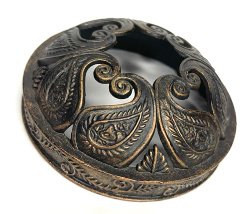 Yankee Candle Illuma-Lid Jar Candle Topper Paisley Brass-tone Metal B*N - Picture 3 of 5